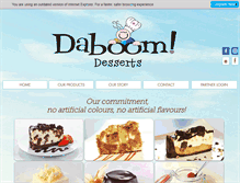 Tablet Screenshot of daboomdesserts.com